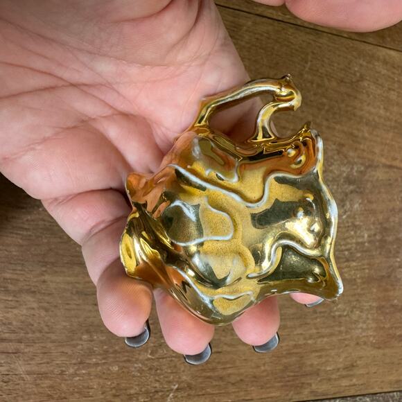 Vintage Porcelain‎ Gold 2 Tea cup & saucer Set MINI Children's or demitasse - Picture 6 of 14